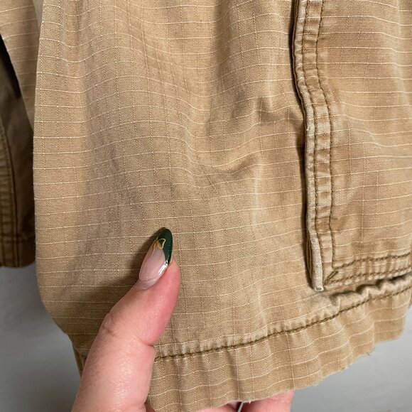 Carhartt Force Men 34 Tan Ripstop Cargo Shorts Relaxed Fit Cotton Workwear - Picture 6 of 12